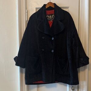D&G Women's Black Teddy Jacket